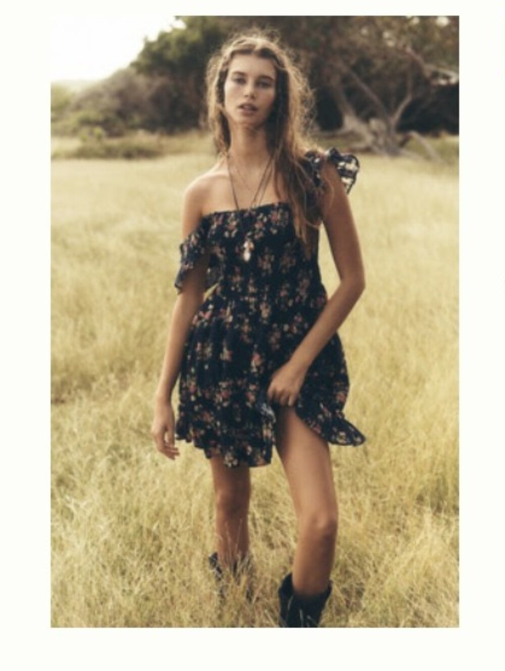Anthropologie Peregrine Square Neck Cotton Mini Dress W Pockets Sz Medium, New